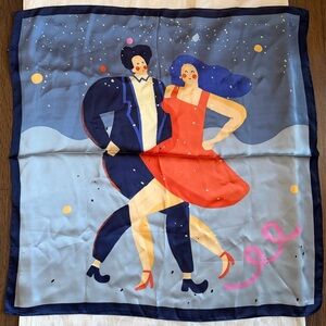 *BRAND NEW* Rumi QualityLife Navy Blue 100% Silk Imitation Polyester 70X70 Scarf